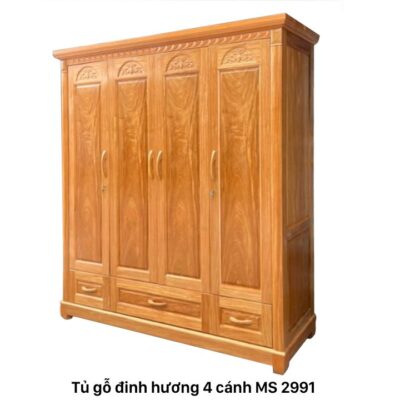 Tủ gỗ đinh hương 4 cánh MS 2991
