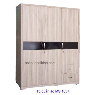Tủ quần áo gỗ melamine MS 1057 Giá bán = 6.500.000 đ
