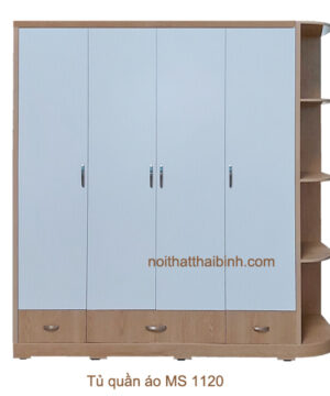Tủ quần áo 4 cánh hiện đại MS 1120 Giá bán = 8.500.000 đ