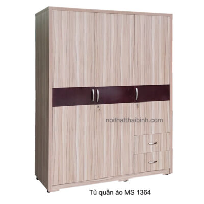 Tủ đựng quần áo gia đình đẹp MS 1364 Giá bán= 7.500.000đ giảm còn= 6.500.000đ