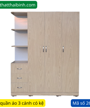 Tủ quần áo 3 cánh có kệ MS 2612