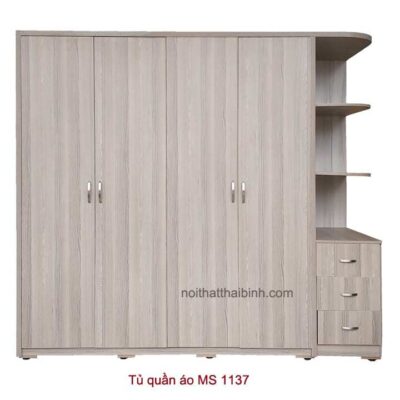 Tủ quần áo 2m4 MS 1137 Giá bán= 14.000.000đ giảm còn= 12.000.000đ