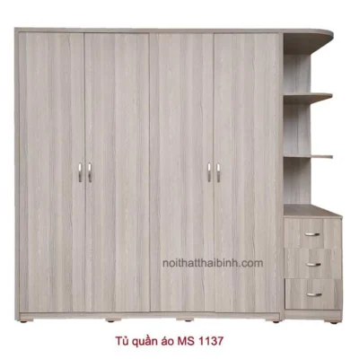 Tủ quần áo 2m4 MS 1137 Giá bán= 14.000.000đ giảm còn= 12.000.000đ