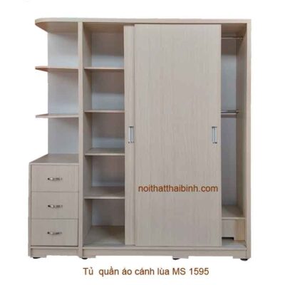 Tủ quần áo cánh trượt MS 1595 Giá bán= 9,000,000đ giảm còn= 8,000,000đ