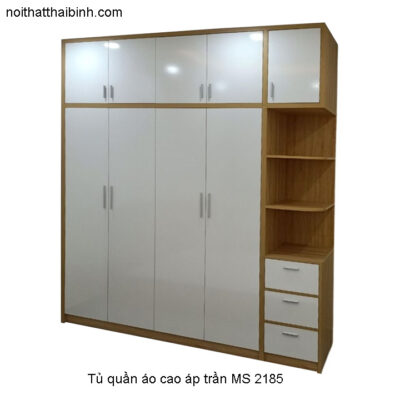 Tủ quần áo cao áp trần đẹp MS 2185