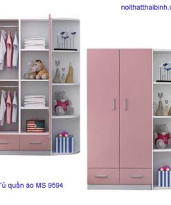 Tủ quần áo có kệ bên hông MS 9594 Giá 1m2 = 5.000.000