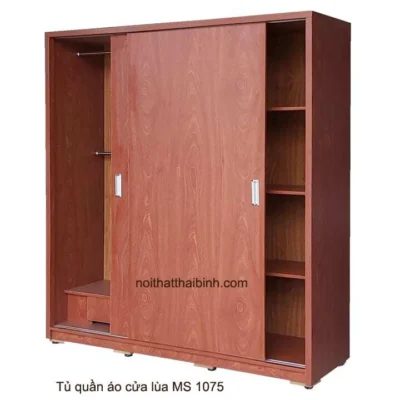 Tủ quần áo cánh trượt đẹp cao cấp MS 1075 Giá bán= 8.000.000đ giảm còn= 7.000.000đ