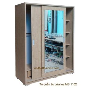 Tủ quần áo cánh trượt có kiếng MS 1102 Giá bán = 7.200.000 đ