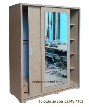 Tủ quần áo cánh trượt có kiếng MS 1102 Giá bán = 7.200.000 đ