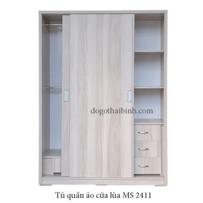 Tủ quần áo cửa lùa đẹp MS 2411