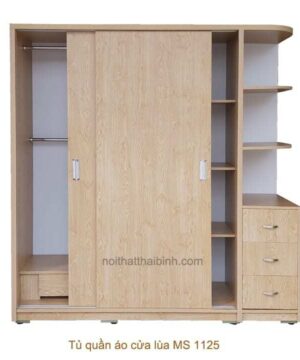 Tủ quần áo cửa trượt melamine MS 1125 Giá bán = 10.000.000đ giảm còn = 9.000.000 đ