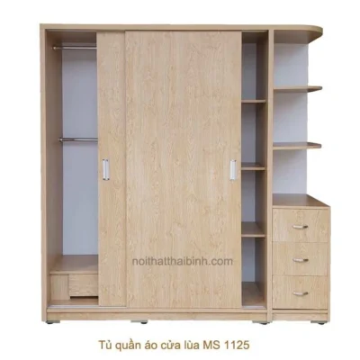 Tủ quần áo cửa trượt melamine MS 1125 Giá bán = 10.000.000đ giảm còn = 9.000.000 đ