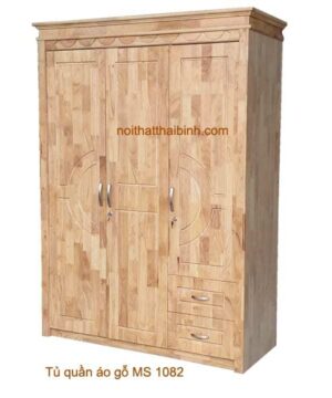 Tủ áo gỗ tự nhiên MS 1082 Giá bán = 9.500.000 đ