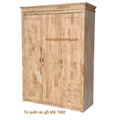 Tủ áo gỗ tự nhiên MS 1082 Giá bán = 9.500.000 đ