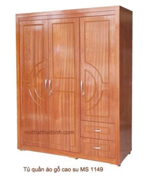 Tủ quần áo gỗ cao su MS 1149 Giá bán= 11.500.000đ giảm còn= 10.500.000đ