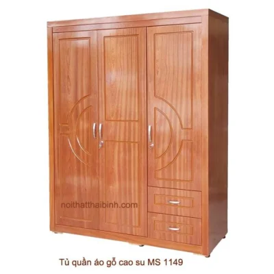 Tủ quần áo gỗ cao su MS 1149 Giá bán= 11.500.000đ giảm còn= 10.500.000đ