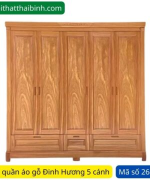 Tủ quần áo 5 cánh gỗ Đinh Hương MS 2645