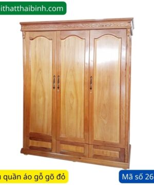 Tủ quần áo gỗ gõ đỏ MS 2685