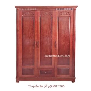 Mẫu tủ quần áo gỗ đẹp MS 1280 Giá bán = 13.500.000 đ giảm còn = 12.000.000 đ