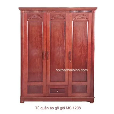Mẫu tủ quần áo gỗ đẹp MS 1280 Giá bán = 13.500.000 đ giảm còn = 12.000.000 đ