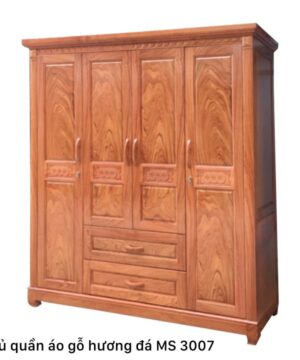 Tủ quần áo gỗ hương đá MS 3007
