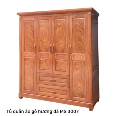 Tủ quần áo gỗ hương đá MS 3007