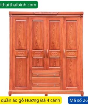 Tủ quần áo gỗ Hương Đá 4 cánh MS 2673