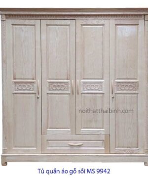 Tủ quần áo gỗ sồi đẹp MS 9942 Giá bán = 12.500.000 đ