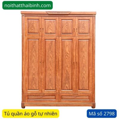 Tủ quần áo gỗ cẩm vân Nam Phi MS 2798