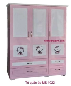 Tủ quần áo màu hồng Hello Kitty MS 1022 Giá bán = 6.000.000 đ