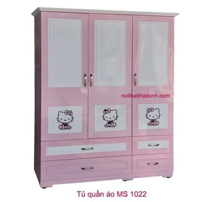 Tủ quần áo màu hồng Hello Kitty MS 1022 Giá bán = 6.000.000 đ