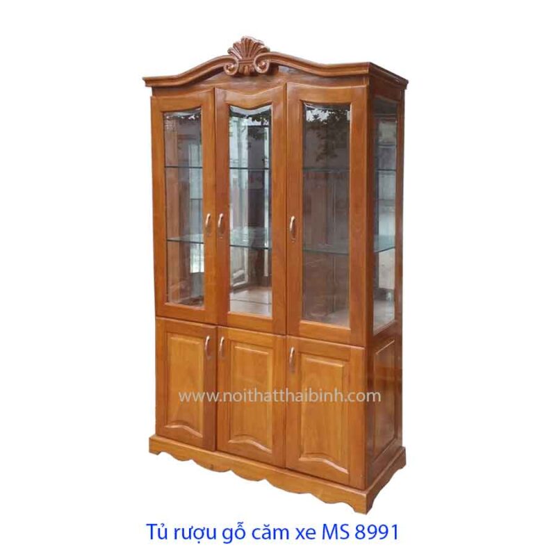 Tủ rượu gỗ căm xe MS 8991  Giá : 1m2=15.600.000