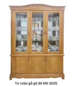 Mẫu tủ rượu đẹp bằng gỗ MS 3025