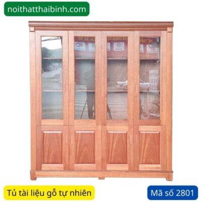 Tủ tài liệu gỗ tự nhiên MS 2801 | GIAO HỎA TỐC TPHCM