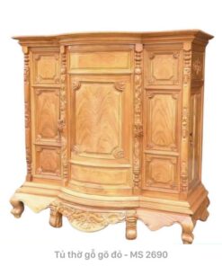 Bàn thờ gỗ gõ đỏ đẹp MS 2690 | GIAO HỎA TỐC TPHCM