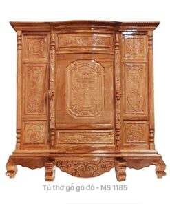 Tủ thờ gỗ gõ đỏ chạm MS 1185 | GIAO HỎA TỐC TPHCM