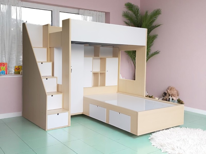 Giường tầng cho bé trai 6 tuổi