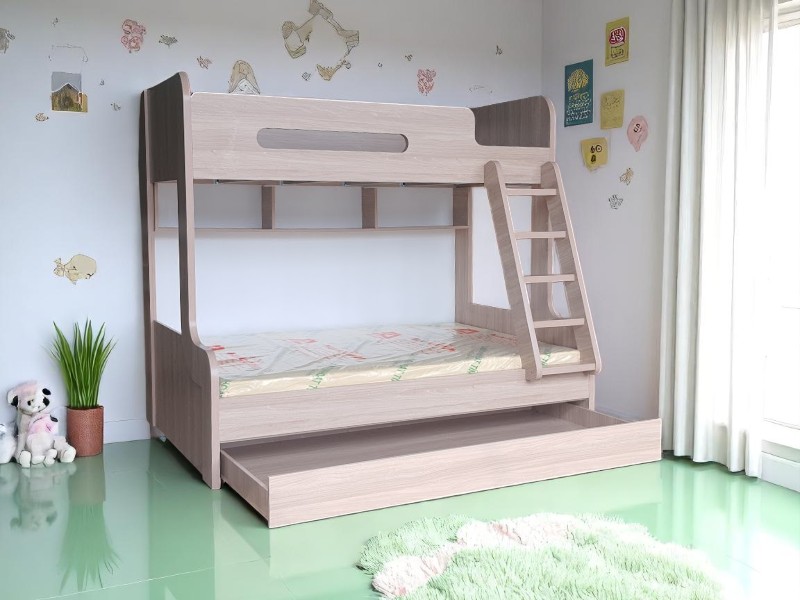 Giường tầng có cầu trượt cho bé gái