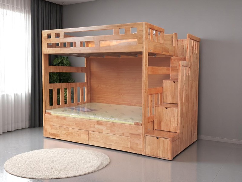 Giường tầng gỗ tự nhiên