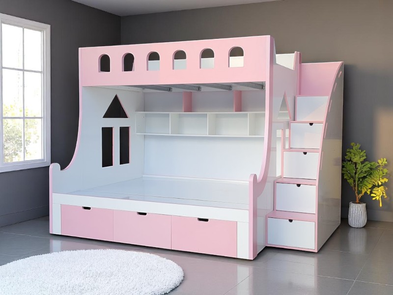 Giường tầng gỗ tự nhiên
