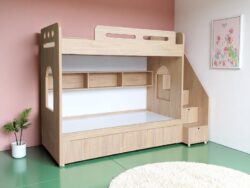 Giường tầng gỗ tự nhiên cho bé