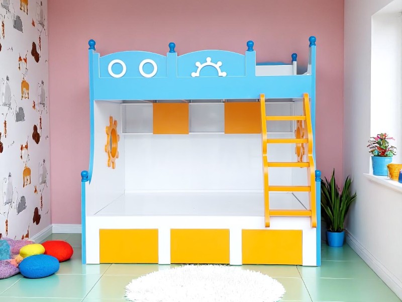 Giường tầng gỗ tự nhiên cho bé