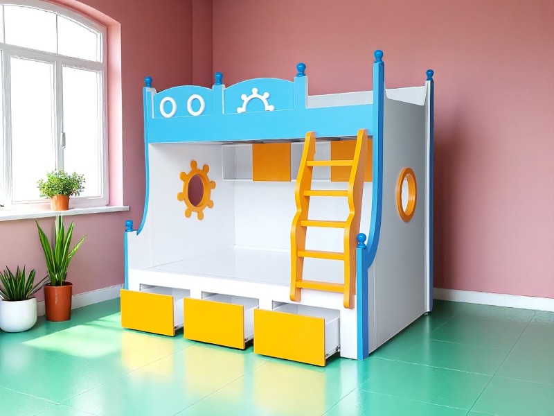 Giường tầng gỗ tự nhiên cho bé