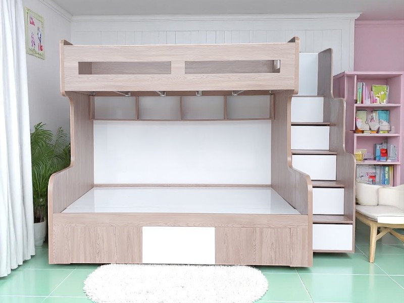 Giường tầng gỗ tự nhiên cho bé