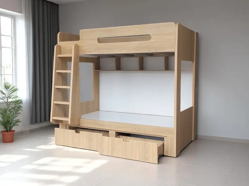 Giường tầng trẻ em có cầu trượt