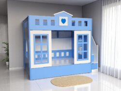 Giường tầng trẻ em có cầu trượt