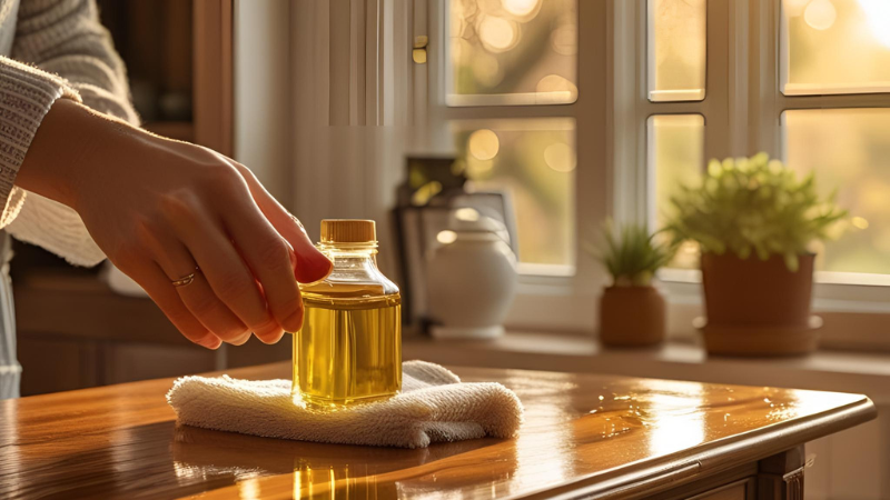 Cách làm sạch đồ gỗ bị dính nến