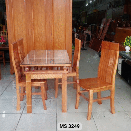 Bộ bàn ăn gỗ xoan đào 4 ghế