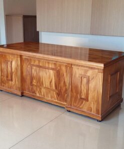 Bàn làm việc gỗ tự nhiên vân hương xám MS 3255