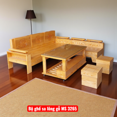 Bộ ghế sa lông gỗ MS 3265